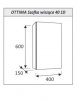 AQUAFORM - szafka łazienkowa wisząca z lustrem 1D 2S OTTIMA 40 biały połysk 40x60x15  AQ.401-1504011